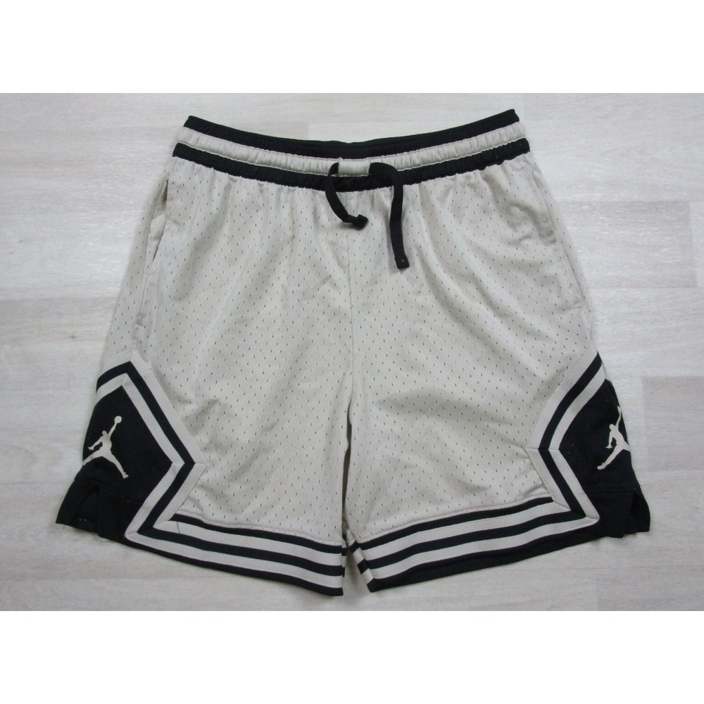 Jordan Sport Dri-FIT Diamond Shorts Mens (L) Beige Rattan Mesh DH9075-206